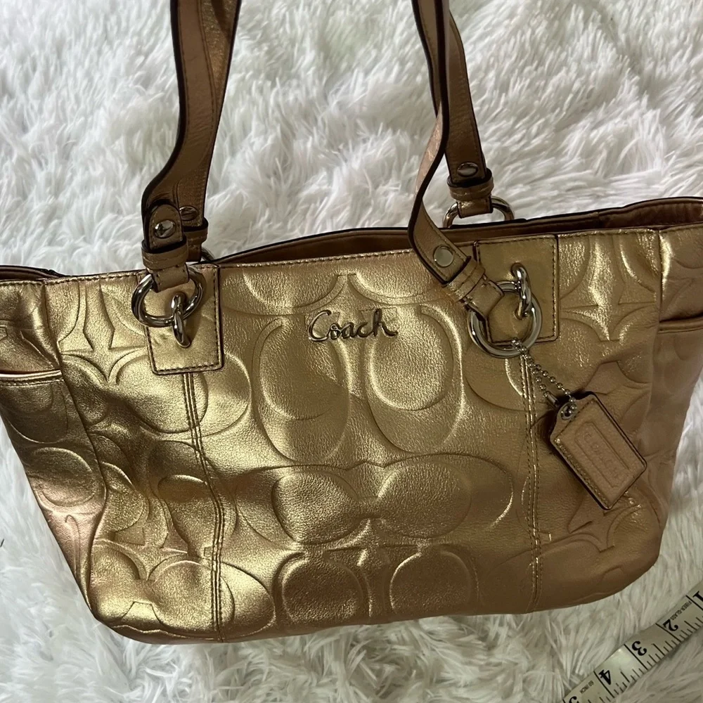 Coach metallic gold